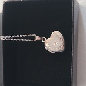 Silver locket with chain New